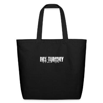 My Tummy Hurts - Discomfort - Eco-Friendly Cotton Tote - black - Front