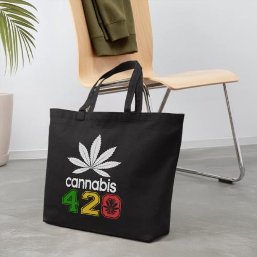Humorous 420 Authentic Herb Weed Marijuana Design - Eco-Friendly Cotton Tote