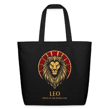 Leo Pride of the Rising Sun - Eco-Friendly Cotton Tote - black - Front