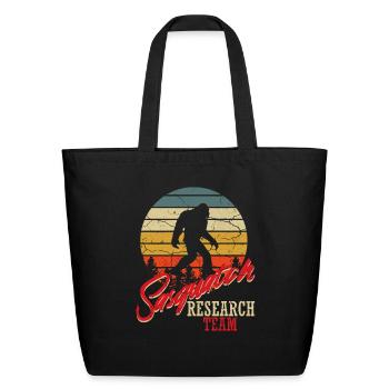 Sasquatch Research Team - Eco-Friendly Cotton Tote - black - Front