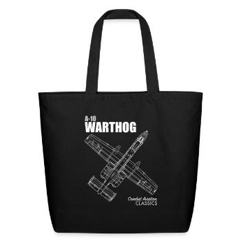 A0 Thunderbolt II - Eco-Friendly Cotton Tote - black - Front