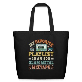 Old School Music - Eco-Friendly Cotton Tote - black - Front