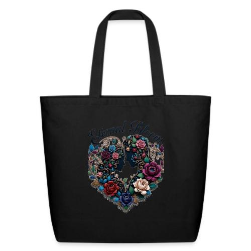 Eternal Bloom Embrace T-Shirt - Eco-Friendly Cotton Tote