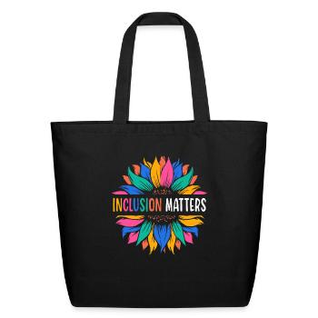 Neurodiversity Inclusion Matters - Eco-Friendly Cotton Tote - black - Front