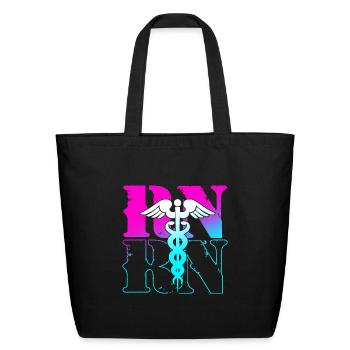 Registered Nurse Rn Nursing - Eco-Friendly Cotton Tote - black - Front