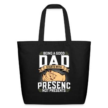 Fathers Day Word Search - Eco-Friendly Cotton Tote - black - Front