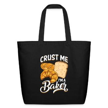 Bread Baking Bread Maker - Eco-Friendly Cotton Tote - black - Front