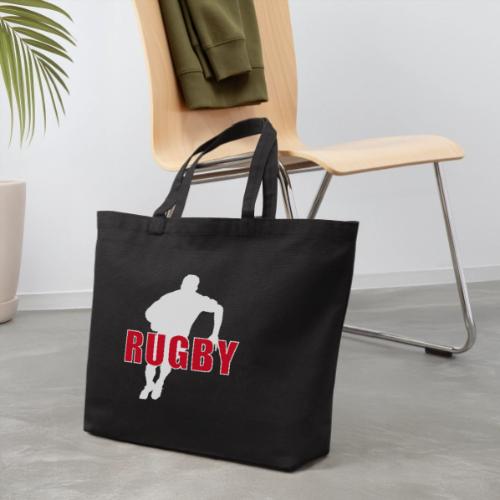 Bold Rugby Action Silhouette - Eco-Friendly Cotton Tote