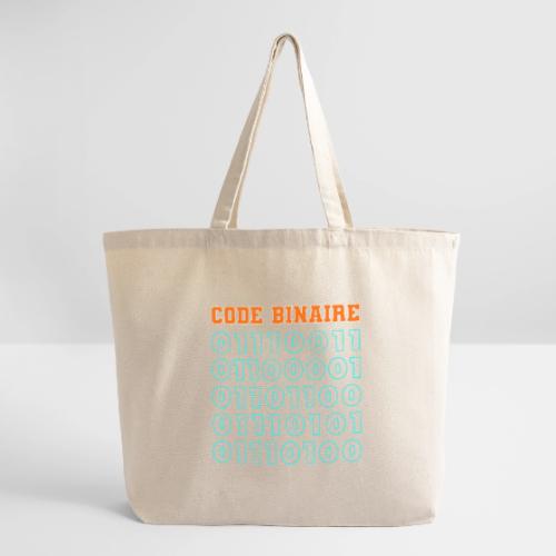 Hi in binary code - Eco-Friendly Cotton Tote
