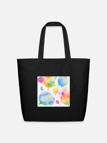 Color Splash Apparel and Decor - Eco-Friendly Cotton Tote - black