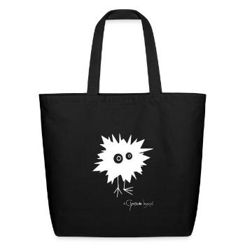 Woolly Beastie flashed - Bestiolus Fulguratus - Eco-Friendly Cotton Tote - black - Front