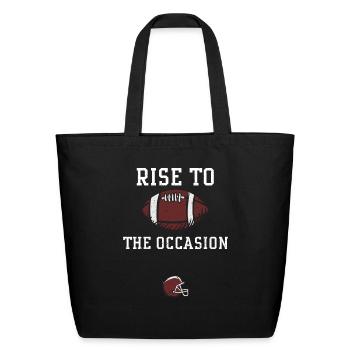 Rise to the occasion - Football - Eco-Friendly Cotton Tote - black - Front