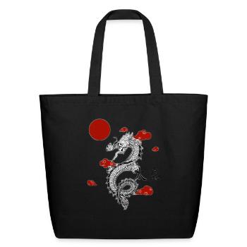 Dragon snake - Eco-Friendly Cotton Tote - black - Front