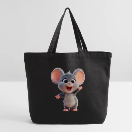 Joyful Cartoon Baby Mouse Arms Up - Eco-Friendly Cotton Tote