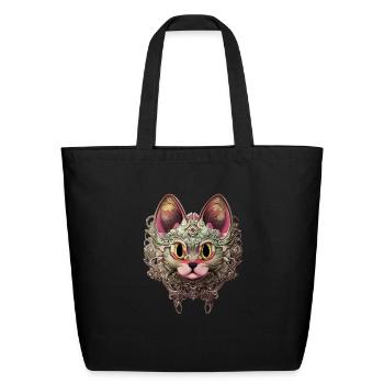 Fantasy Cat - Eco-Friendly Cotton Tote - black - Front