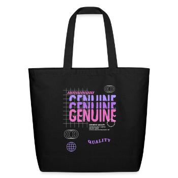 Genuine Streetwear - Eco-Friendly Cotton Tote - black - Front