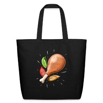 Roasted Turkey Meal On Thanksgiving - Eco-Friendly Cotton Tote - black - Front