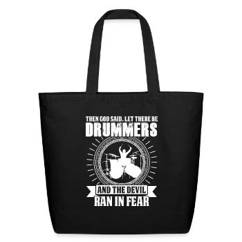 Drummer Drummer Drums Drumsticks - Eco-Friendly Cotton Tote - black - Front