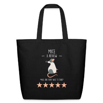 Mouse Review - Eco-Friendly Cotton Tote - black - Front