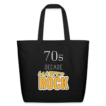 Hard rock decade 70s - Eco-Friendly Cotton Tote - black - Front