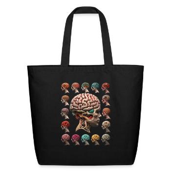 Brains - Eco-Friendly Cotton Tote - black - Front