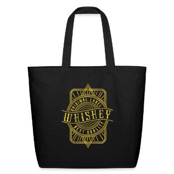 Original Label Whiskey - Eco-Friendly Cotton Tote - black - Front