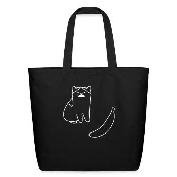 no banana - Eco-Friendly Cotton Tote - black - Front