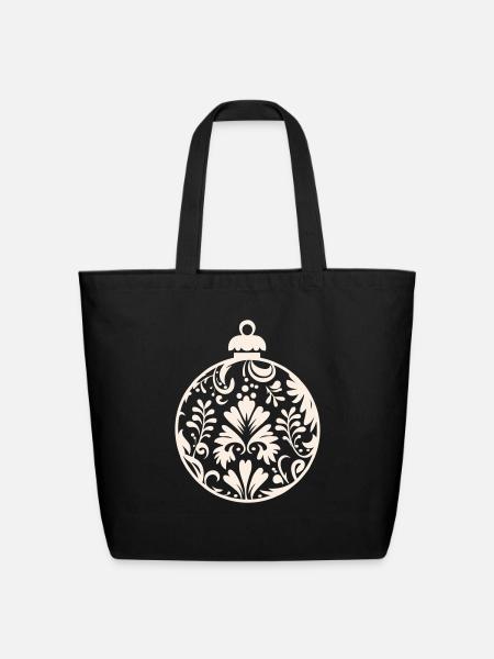 Christmas bauble of Joy - Eco-Friendly Cotton Tote - black