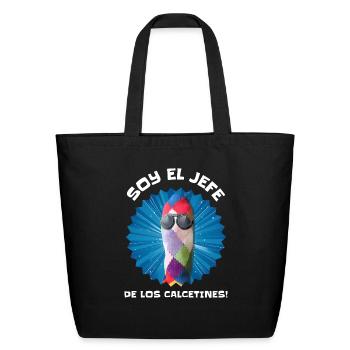 Sock Boss: Colorful and Fun Design - Eco-Friendly Cotton Tote - black - Front