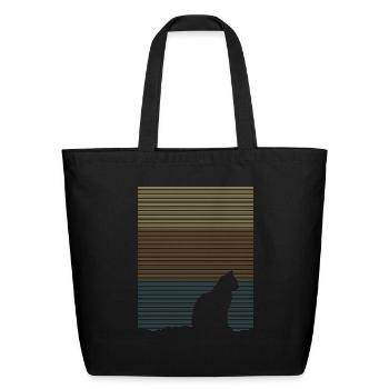 The Cat - Eco-Friendly Cotton Tote - black - Front