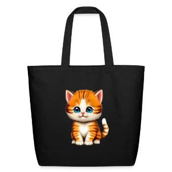 Adorable Orange Kittens - Eco-Friendly Cotton Tote - black - Front