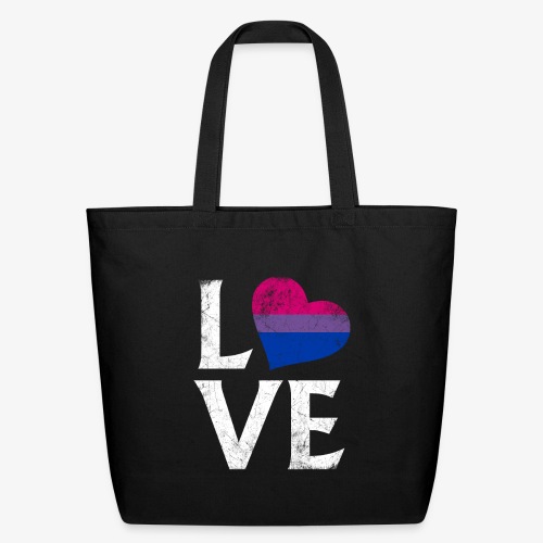 Bisexual Pride Stacked Love - Eco-Friendly Cotton Tote