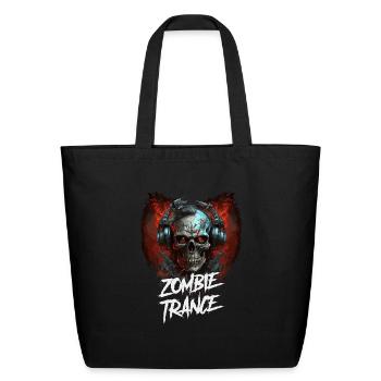 Zombie skull techno dj - Eco-Friendly Cotton Tote - black - Front