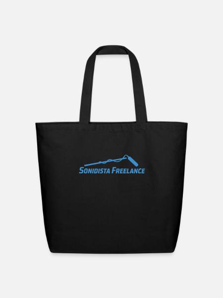 Sonidista Freelance logo Azul - Eco-Friendly Cotton Tote - black
