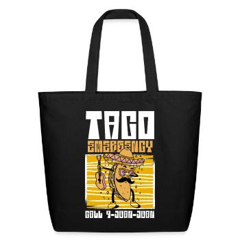 Taco Emergency Hero - Eco-Friendly Cotton Tote - black - Front