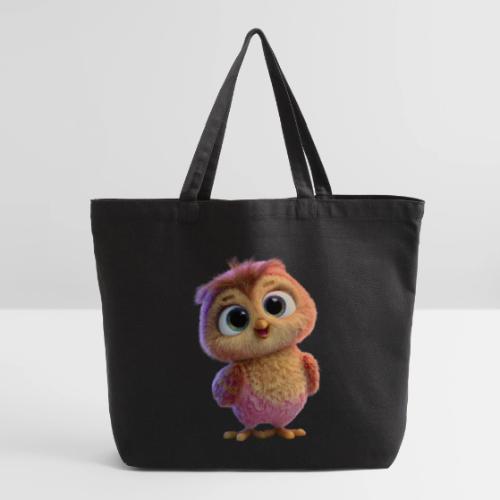 Adorable Baby Owl with Big Eyes - Eco-Friendly Cotton Tote
