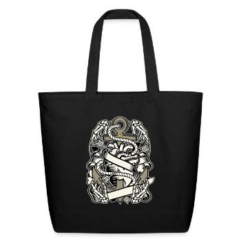 Heart and Anchor | The Heart and Anchor - Eco-Friendly Cotton Tote - black - Front