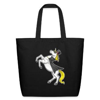 Unicorn Cape Cylinder - Eco-Friendly Cotton Tote - black - Front