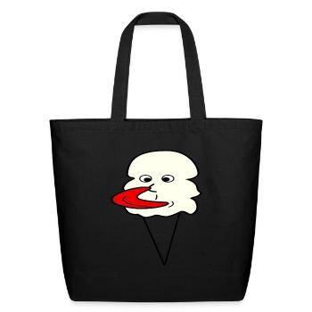Ice Cream - Eco-Friendly Cotton Tote - black - Front