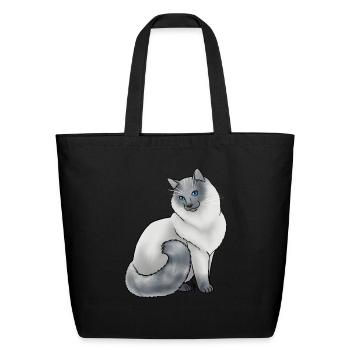Cat Balinese Blue - Eco-Friendly Cotton Tote - black - Front