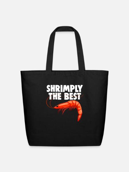 Shrimply The Best - Eco-Friendly Cotton Tote - black