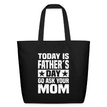 papa - Eco-Friendly Cotton Tote - black - Front