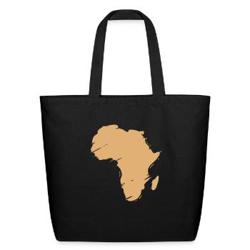 africa map - Eco-Friendly Cotton Tote - black - Front