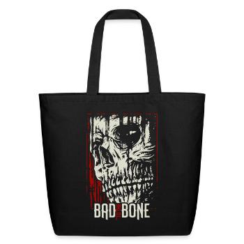 bad to the bone - Eco-Friendly Cotton Tote - black - Front