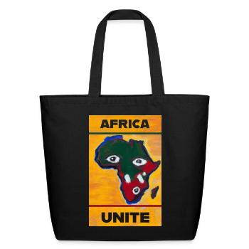 Africa Unite - Eco-Friendly Cotton Tote - black - Front