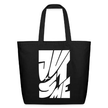 Fragmented Bold Monochrome Letterforms - Eco-Friendly Cotton Tote - black - Front