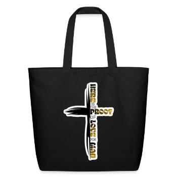 Proof of love  - Eco-Friendly Cotton Tote - black - Front