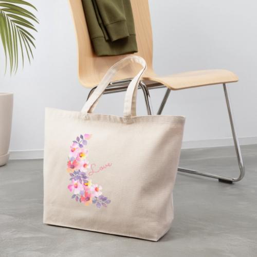 flowers - Eco-Friendly Cotton Tote