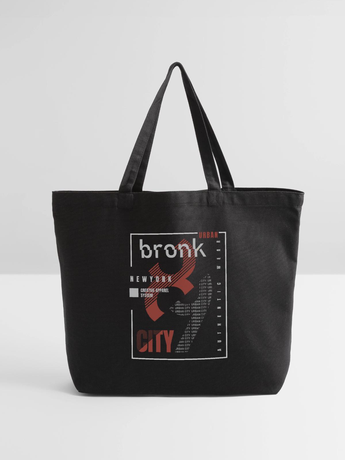 Basic T shirt - Eco-Friendly Cotton Tote - black - Front