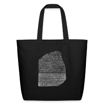 Rosetta Stone Shape - Eco-Friendly Cotton Tote - black - Front